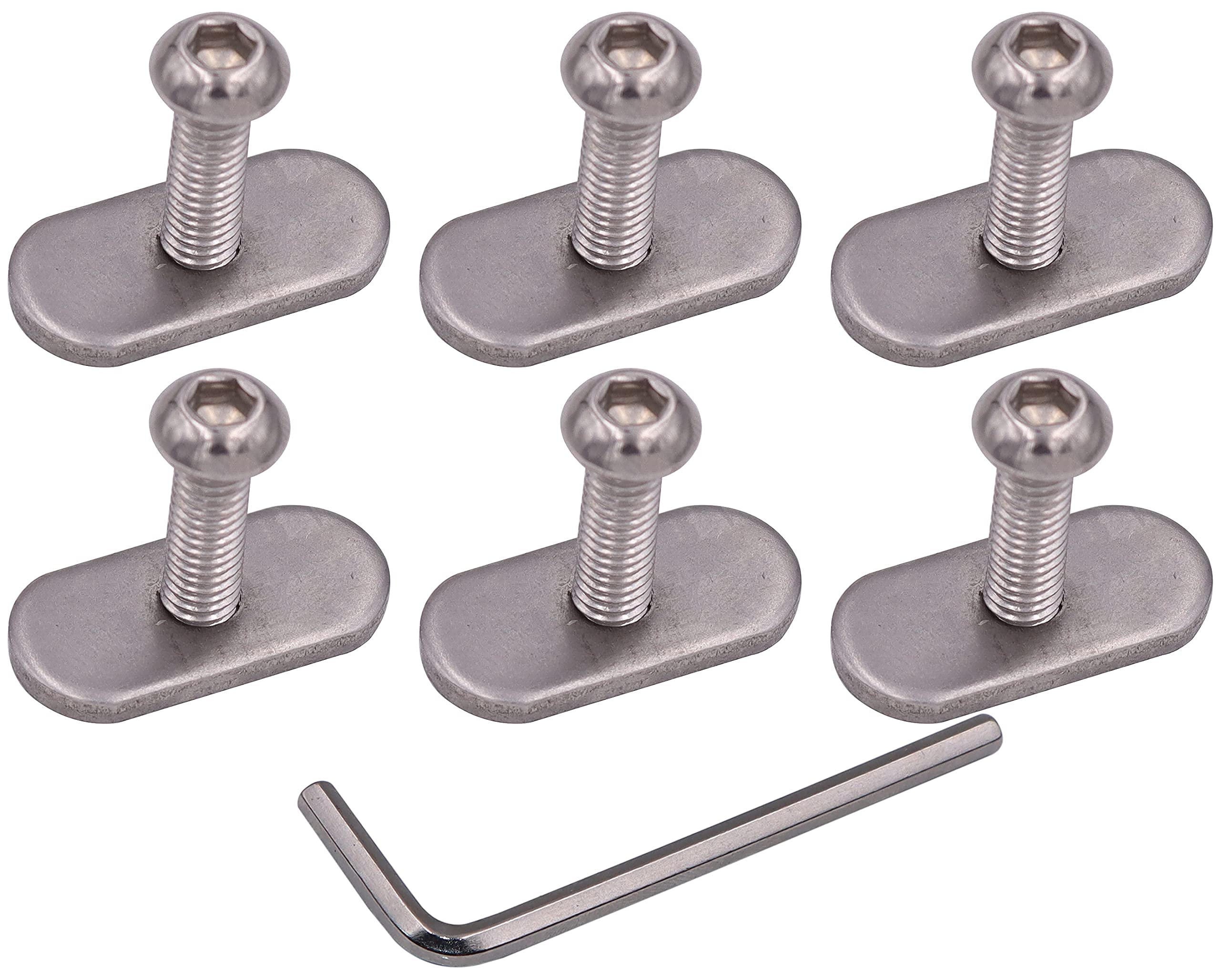 Meter Star 6 Pcs 304 Stainless Steel Kayak Rail Screws & M6 Track Nuts Rail Hardware Gear Mounting Replacement Kit For Kayaks Ca