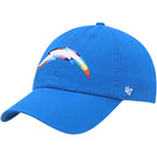47 Men'S Powder Blue Los Angeles Chargers Pride Clean Up Adjustable Hat
