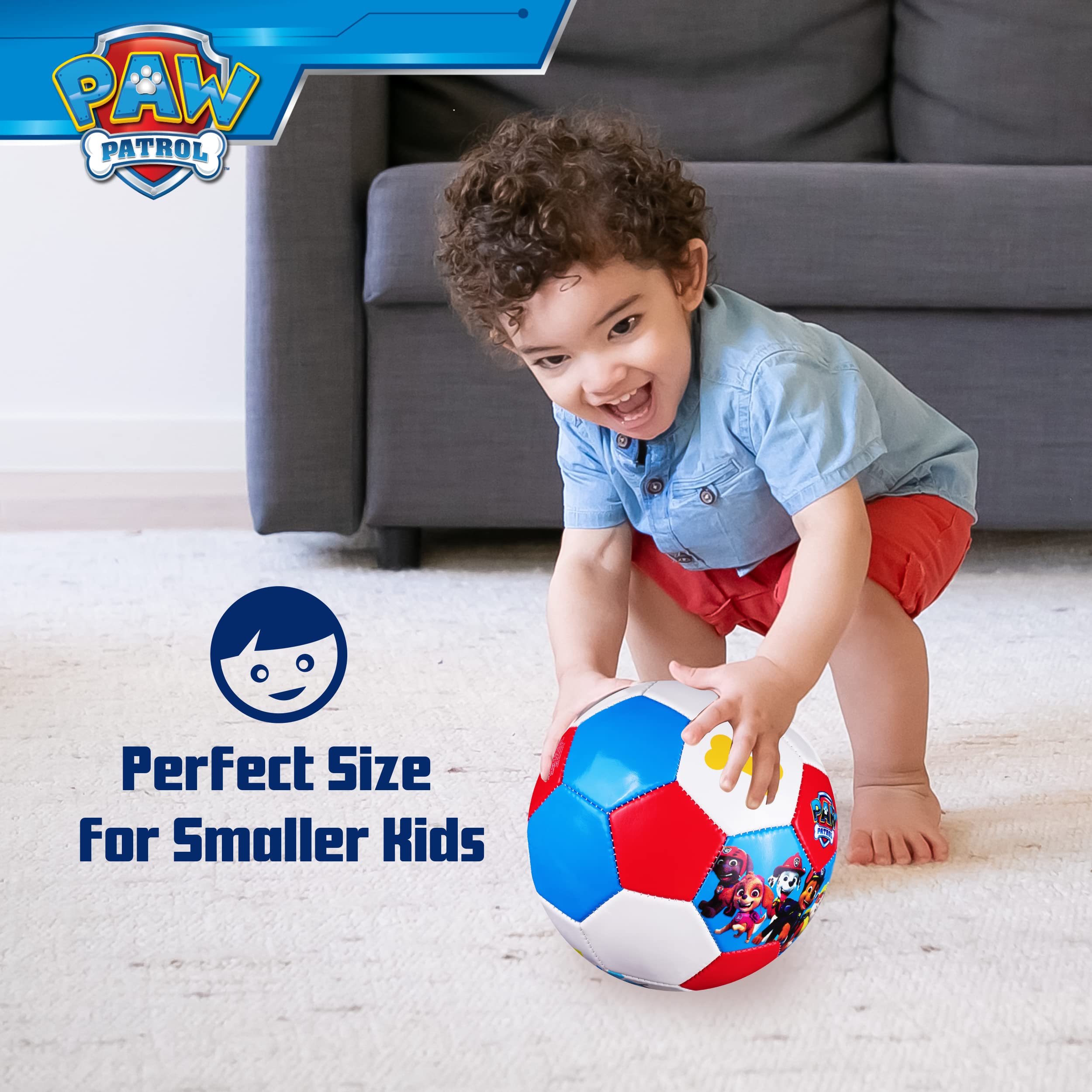 PAW Patrol Kids Soccer Ball Size 3, Marshall, Skye, Everest, and Chase Officially Licensed Futbol for Boys and Girls Soccer Play