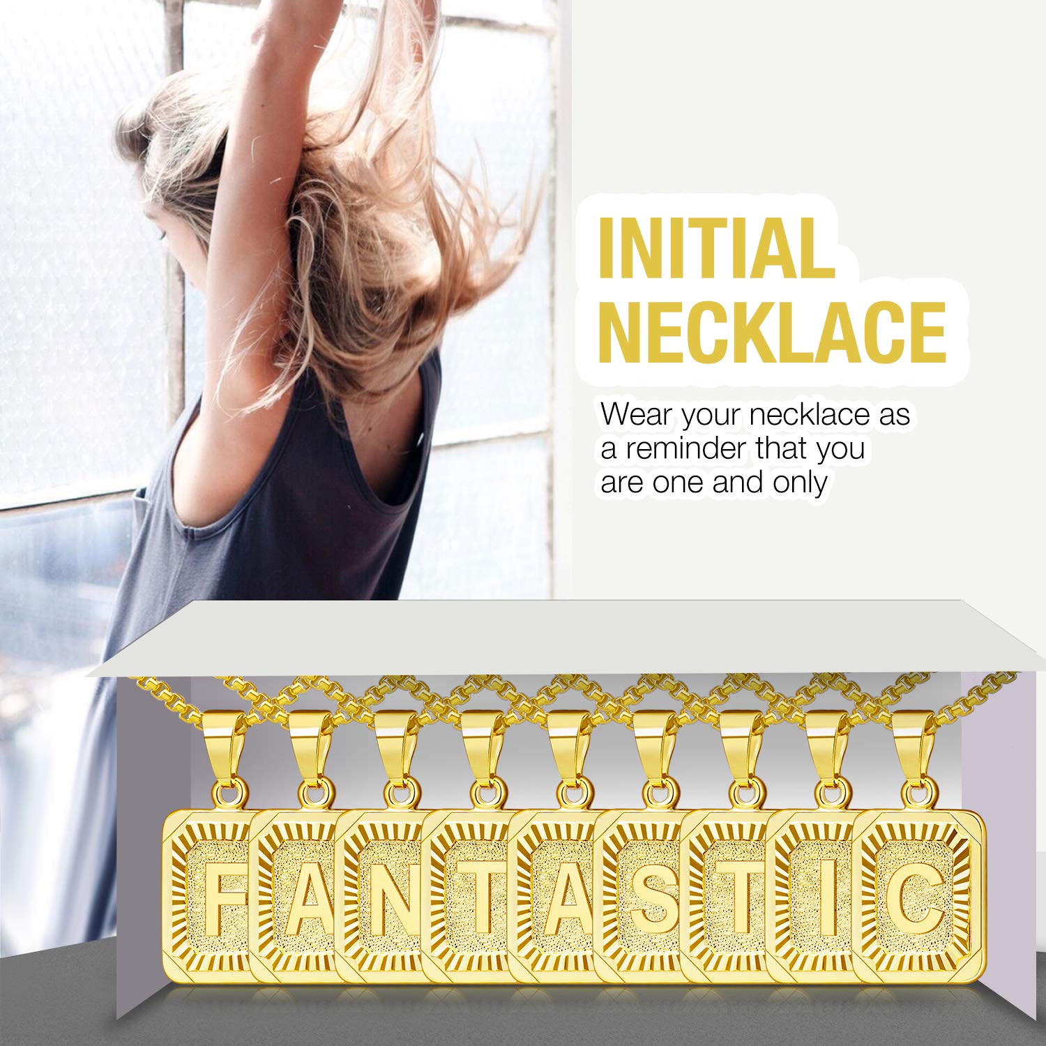 Jsjoy Gold Initial Necklace For Women Initial Pendant K Necklaces Gold Necklace With Initial For Men