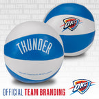 Franklin Sports Nba Oklahoma City Thunder Toy Basketballs - 2 Pack Of Kids Soft Mini Basketballs For Over The Door + Indoor Hoop
