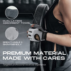 Lifect Essential Breathable Workout Gloves, Weight Lifting Fingerless Gym Exercise Gloves With Curved Open Back, For Powerliftin