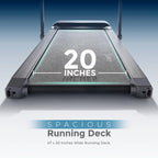 Sunny Health & Fitness Pegasus Smart Treadmill with 20    Wide Running Belt and Customizable Workout Programs, Bluetooth Connect