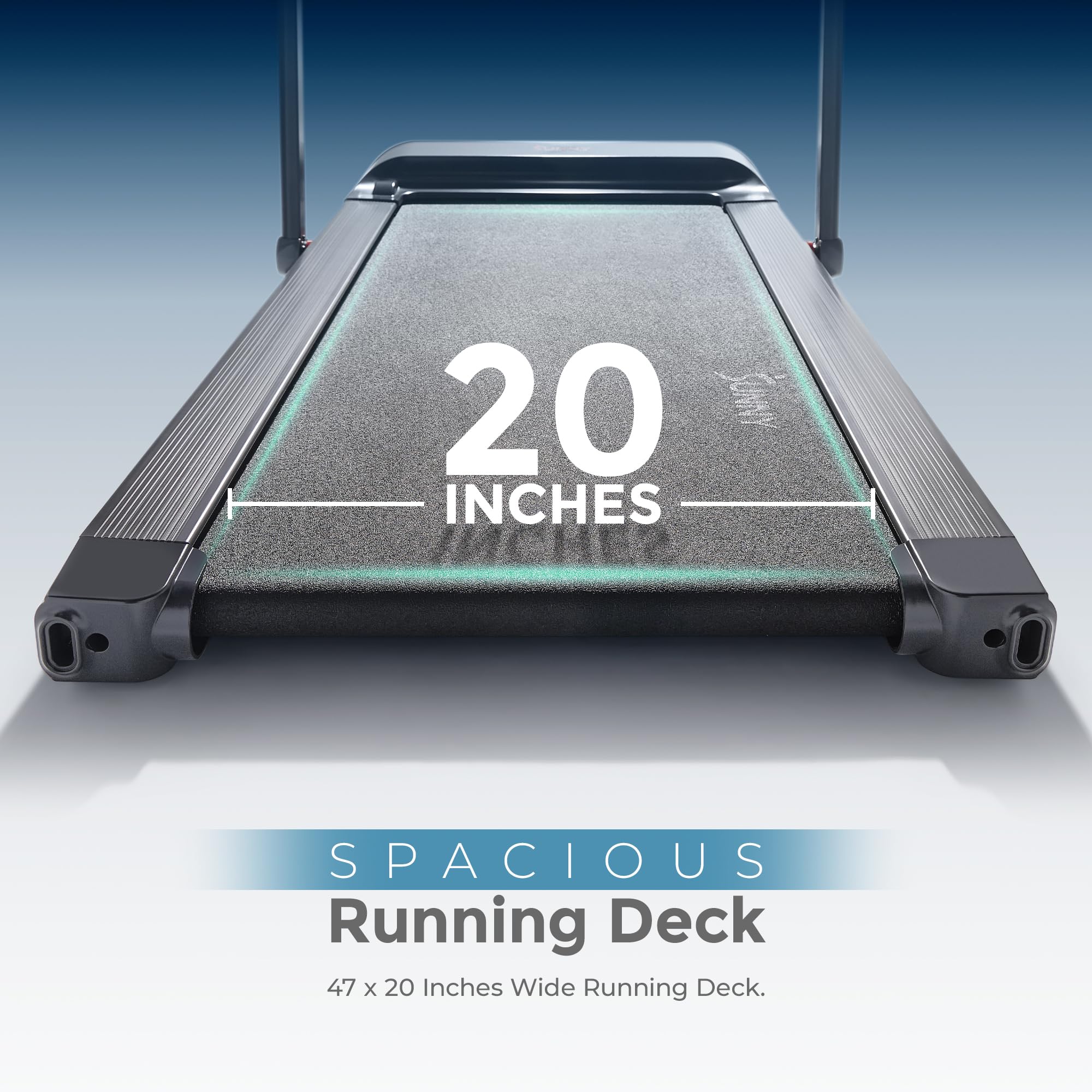 Sunny Health & Fitness Pegasus Smart Treadmill with 20    Wide Running Belt and Customizable Workout Programs, Bluetooth Connect