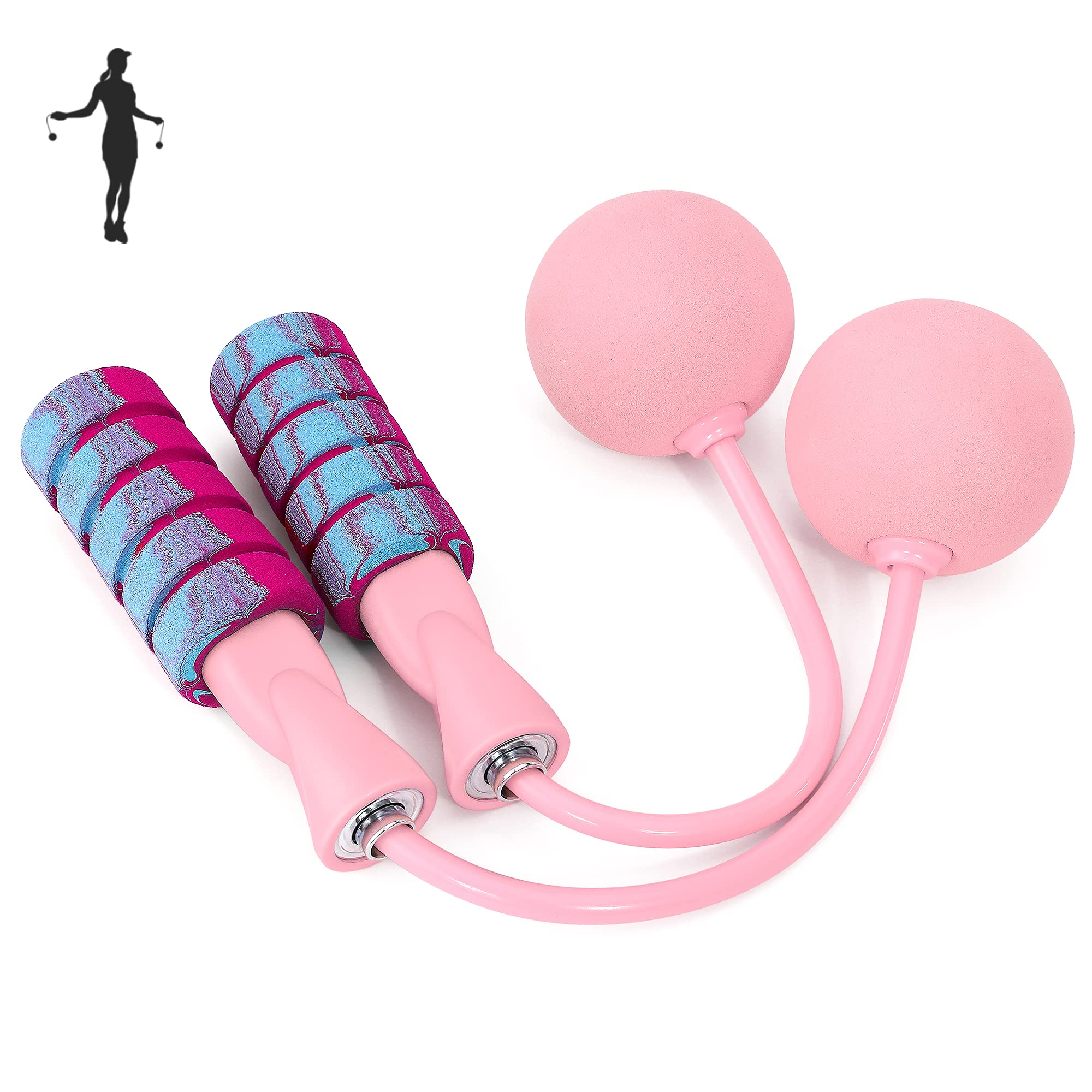 Aplugtek Cordless Jump Rope, Weighted Jump Rope For Fitness, Speed Skipping Rope Cordless Indoor Jump Rope For Women, Men, Kids 