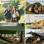 Free Soldier Camping Tarp Waterproof Portable Multifunctional Outdoor Traveling Awning Backpacking Shelter Rain Tarp (Lake Green