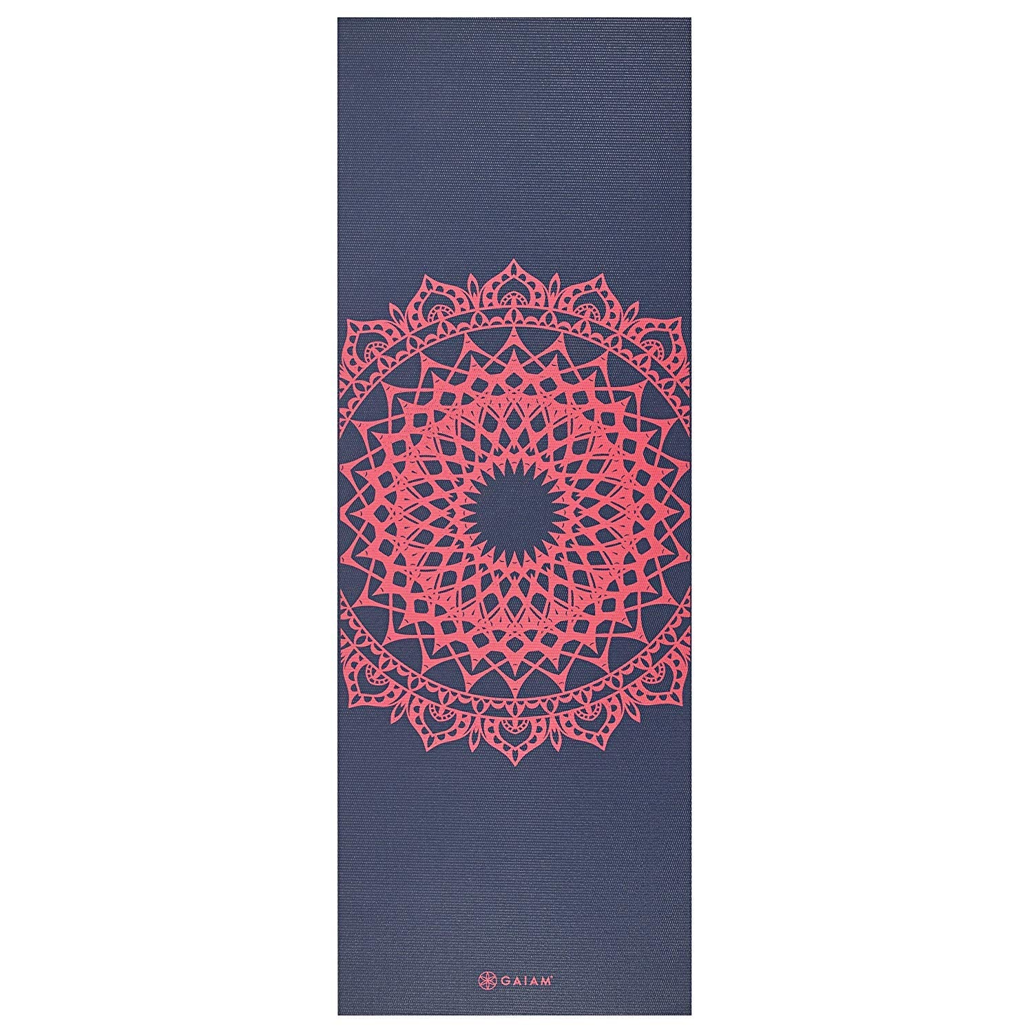 Gaiam Yoga Mat Classic Print Non Slip Exercise & Fitness Mat For All Types Of Yoga, Pilates & Floor Workouts, Pink Marrakesh, 4M