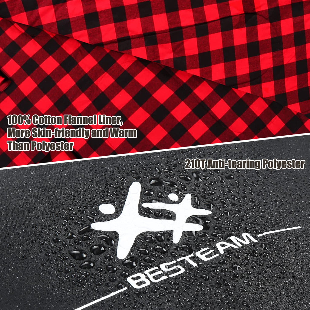 Besteam Double Sleeping Bag Backpacking, Hiking, Family Camping, Traveling. Queen Size Xl Truck, Tent, Sleeping Pad. 2 Person Wa
