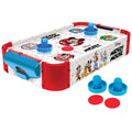 Disney Mickey Mouse, Minnie, Donald, Daisy & Goofy Air Hockey Table for Kids - Wooden Tabletop Game with Puck, Pushers & Air Flo