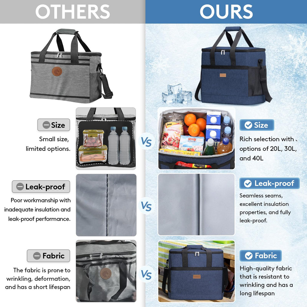 Lifewit Cooler Bag 60 Cans Collapsible And Insulated Large Lunch Bag Leakproof Soft Cooler Portable For Camping/Bbq/Family Outdo