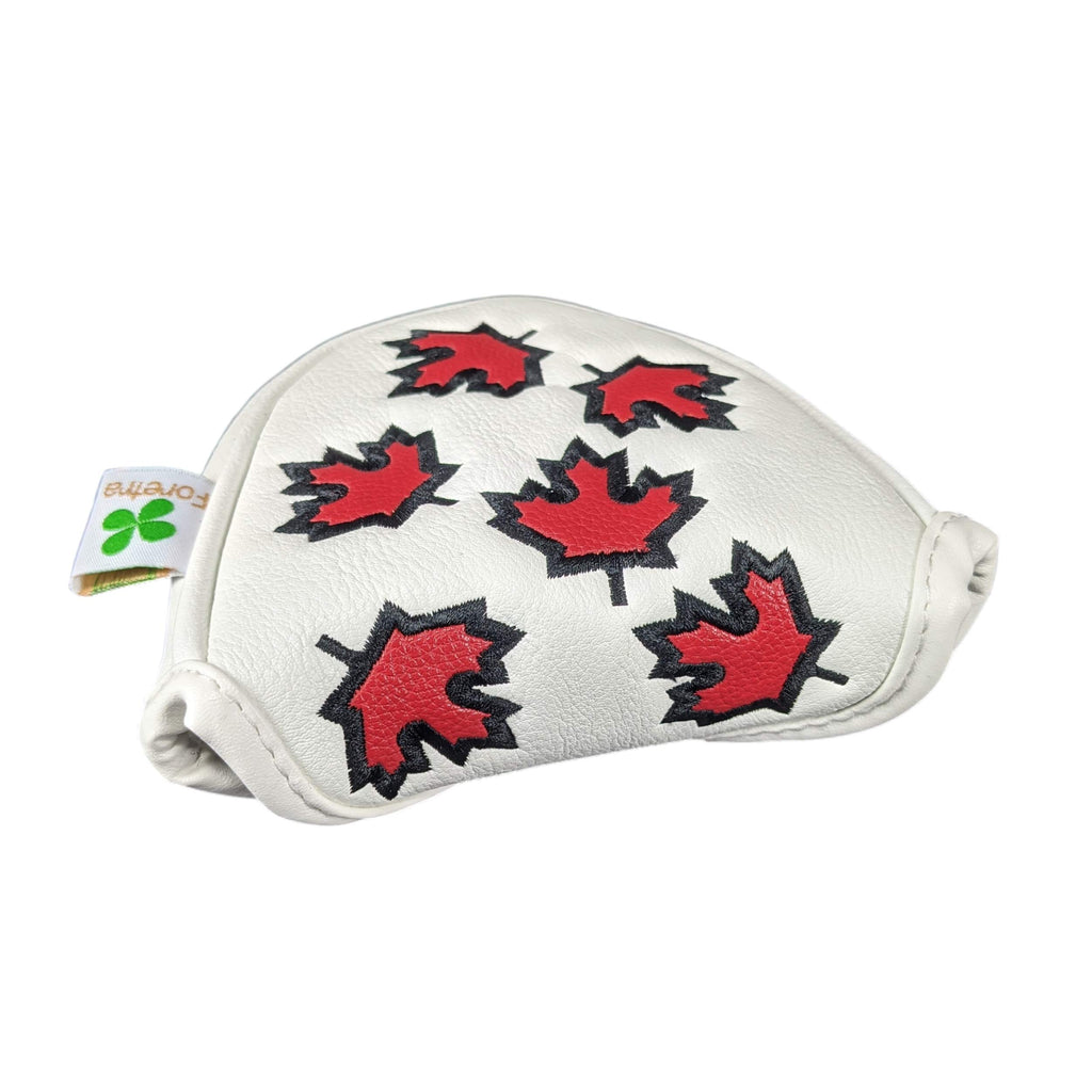 Foretra - Canada Maple Leaf - Golf Putter Headcover Quality Pu Leather Magnetic Closure For Mallet Style Putters Scotty Cameron