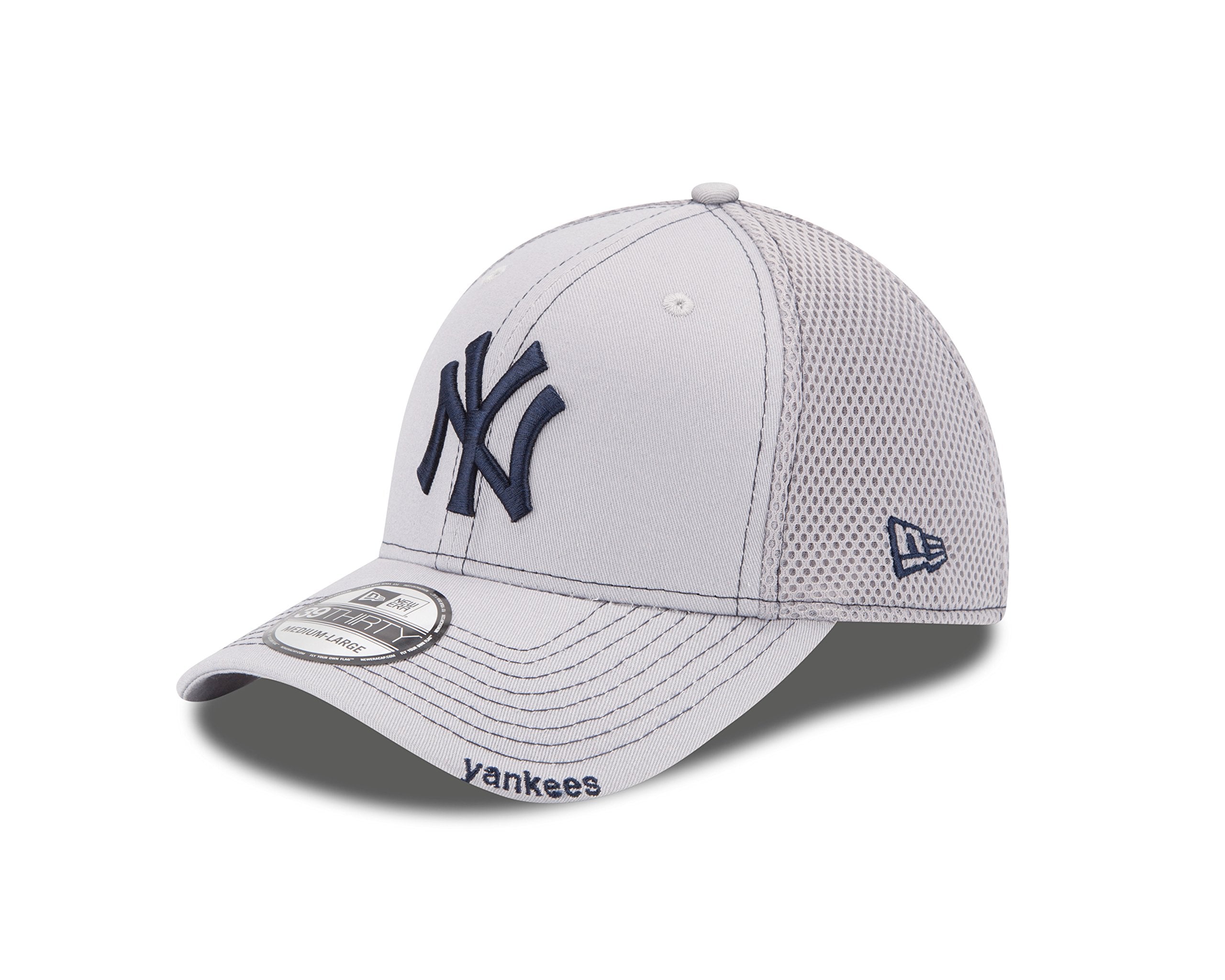 MLB New York Yankees NEO 39Thirty Stretch Fit Cap, Gray, Large/X-Large