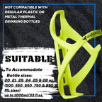 Corki Cycles Bike Water Bottle Holder, Right Side Pull Water Bottle Cage For Road & Mountain Bikes Yellow 2-Pack