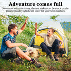 Csdtylh 12 Pack Tent Stakes Heavy Duty, Metal Tent Stakes Lightweight, Black Camping Stakes, Steel Tent Spikes, Canopy Stakes, T