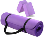 Balancefrom All-Purpose 1/2-Inch Extra Thick High Density Anti-Tear Exercise Yoga Mat With Carrying Strap And Yoga Blocks