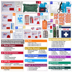 ?2023 Upgrade? Advanced First Aid Kit, Comprehensive Trauma First Aid Kits With Labelled Compartments For Cars, Home, Office, Ba