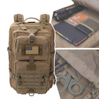 Hannibal Tactical Molle Assault Pack, Tactical Backpack Military Army Camping Rucksack, 3-Day Pack Trip W/Usa Flag Patch, D-Ring
