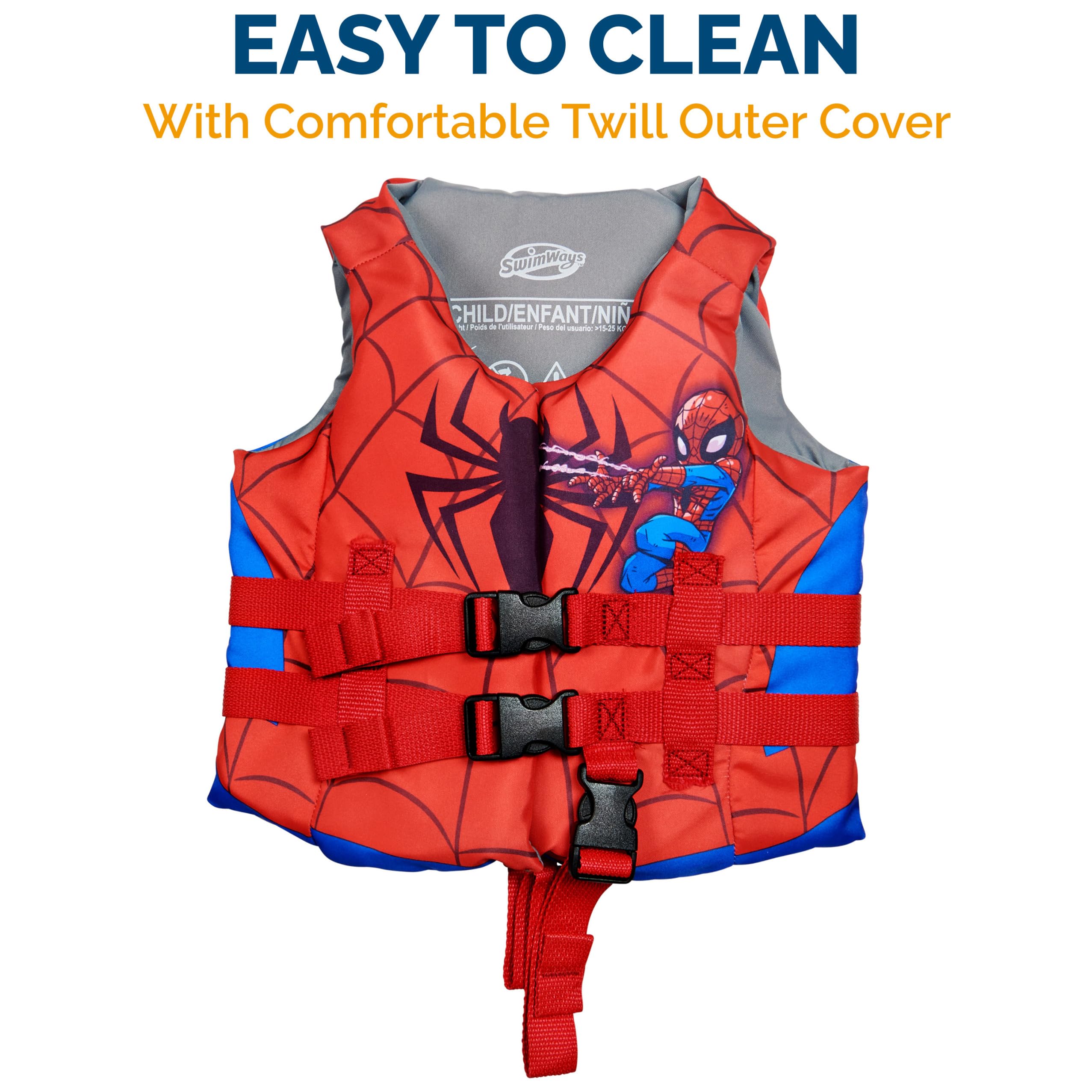 SwimWays Marvel Swim Trainer Life Jacket, US Coast Guard Approved Life Vest Kids Swim Vest, Pool Floats & Life Jackets for Kids