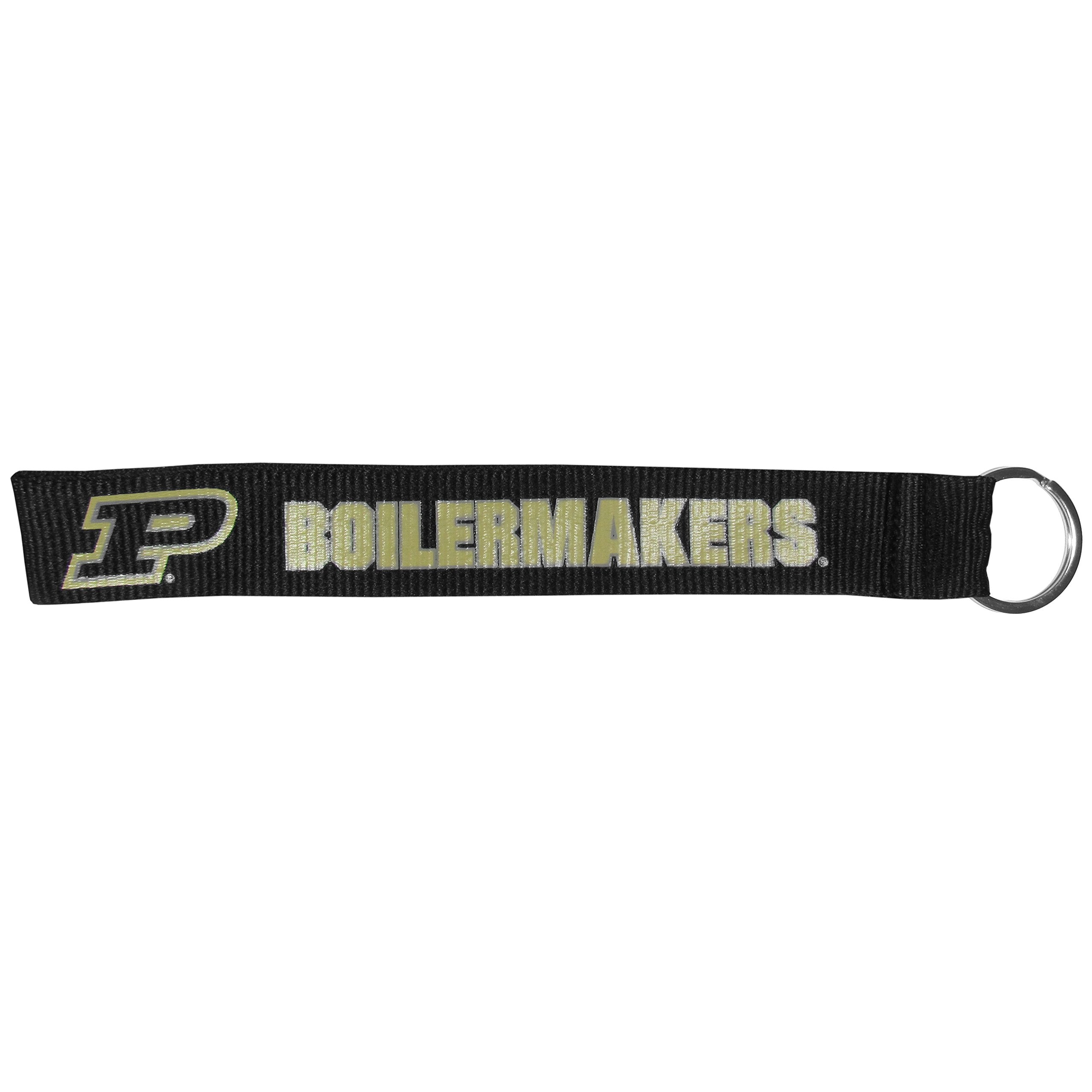 Siskiyou Ncaa Purdue Boilermakers Lanyard Key Chain, Wristlet Black