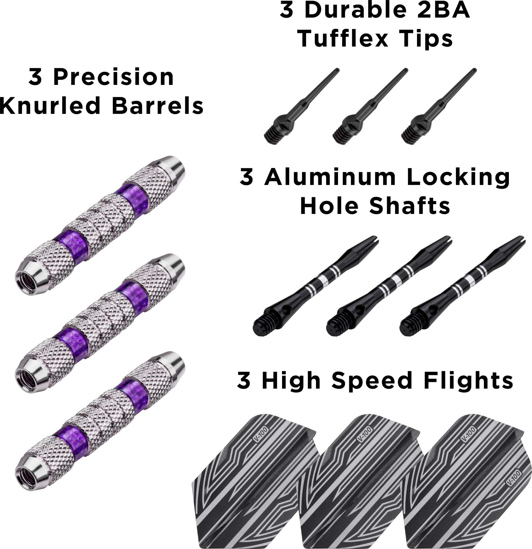 Viper Wind Runner Soft Tip Darts, Purple Rings, 18 Grams