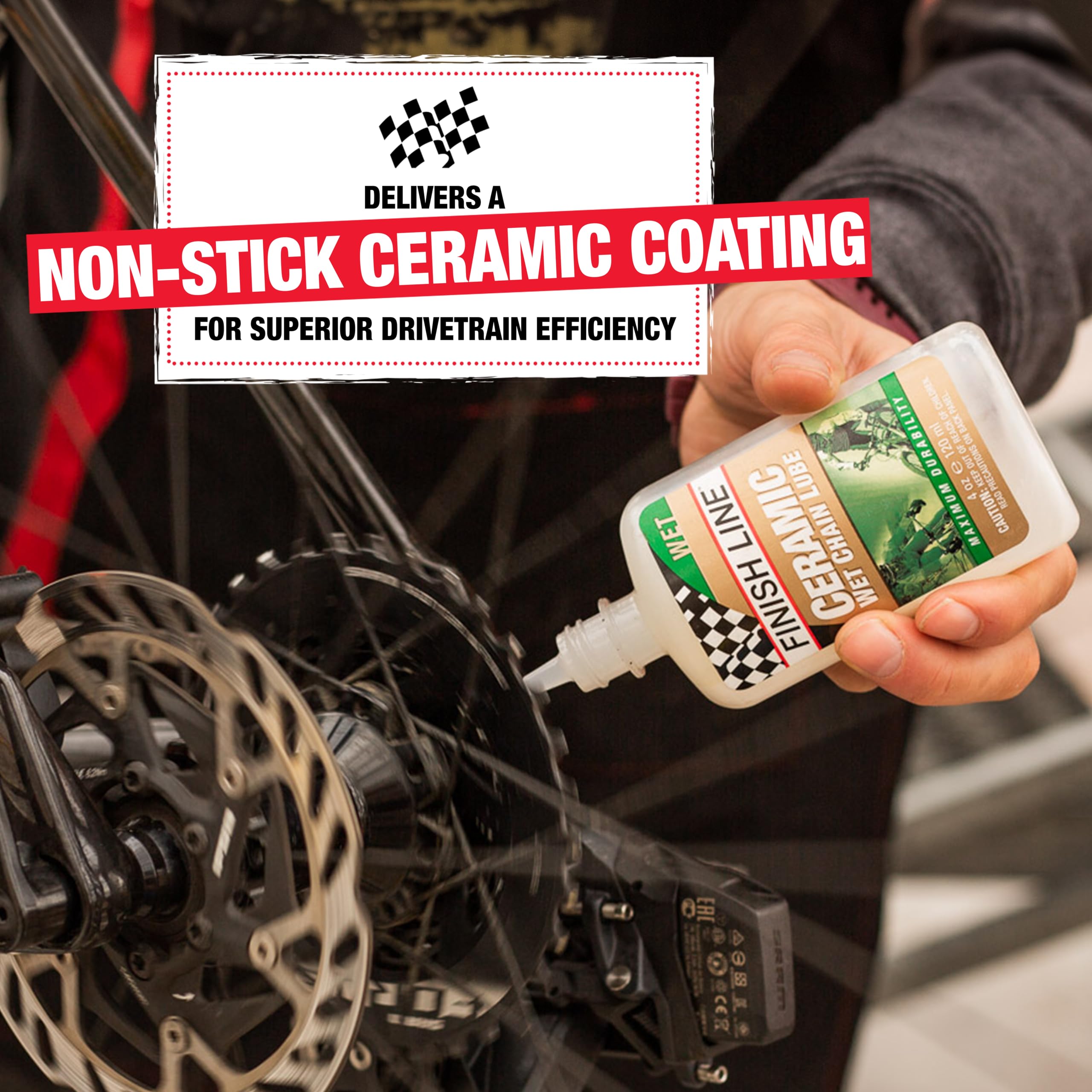 Finish Line Ceramic Wet Bicycle Chain Lube 32Oz