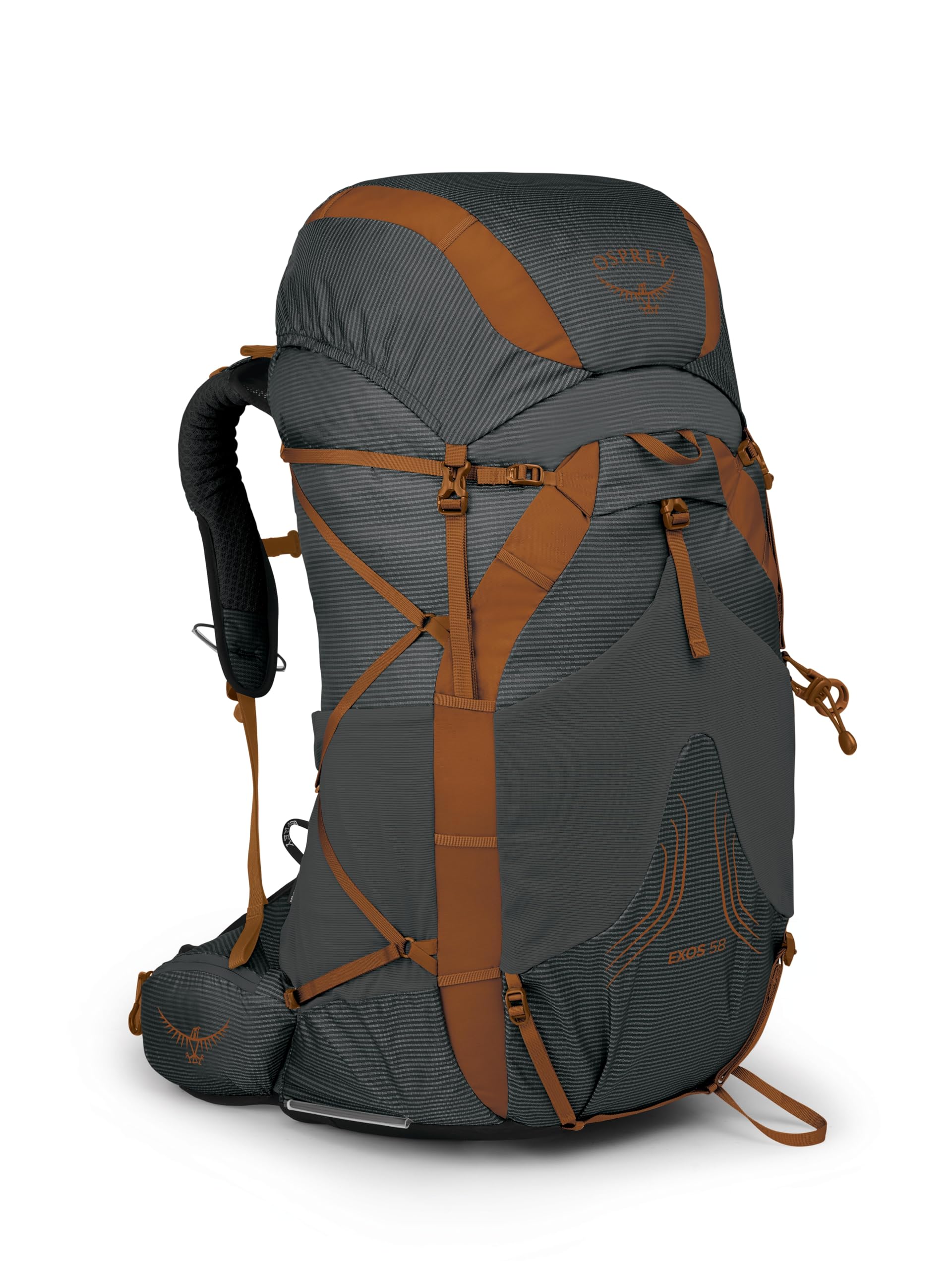 Osprey Exos 58L Mens Ultralight Backpacking Backpack, Dark Charcoal, S/M