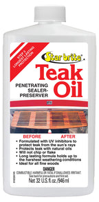 Star Brite Teak Oil - Long Lasting, Penetrating, Sealer & Preserver With Uv Inhibitors - Marine Grade For The Harshest Weather C