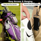Cosmos Golf Glove Grabber Holder Golf Glove Belt Keeper Strap, Both Sides Loop With Metal Clip And Keyring, On Course Golf Club
