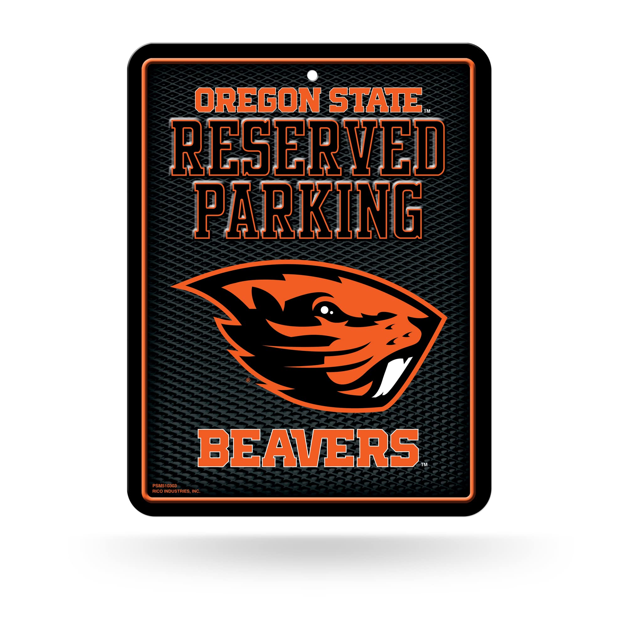 Rico Industries NCAA Oregon State Beavers Metal Parking Sign 8.5 x 11 - Great for Man Cave, Bed Room, Office, Home D  cor