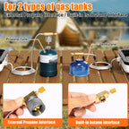 Hisencn Portable Camping Stove, 2 Burner Foldable Camp Stove, 20000 Btu Folding Gas Stove, Portable Propane Stove With Carry Bag
