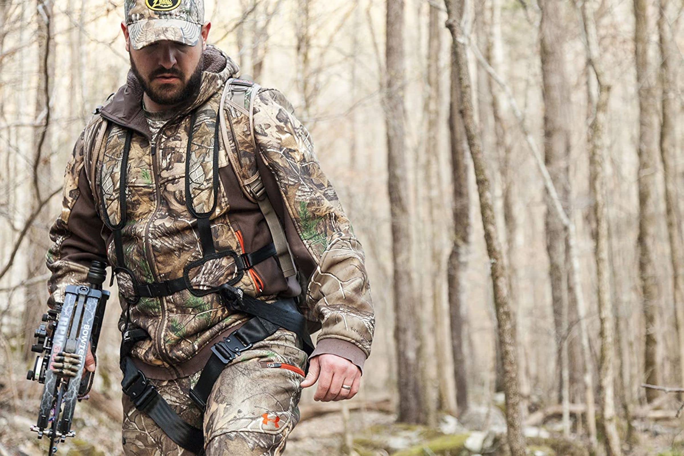 Hunter Safety System X-1 Bow-Hunter Harness For Tree-Stand Hunting, Lightweight Comfortable Safe All-Season Great Mobility, Larg