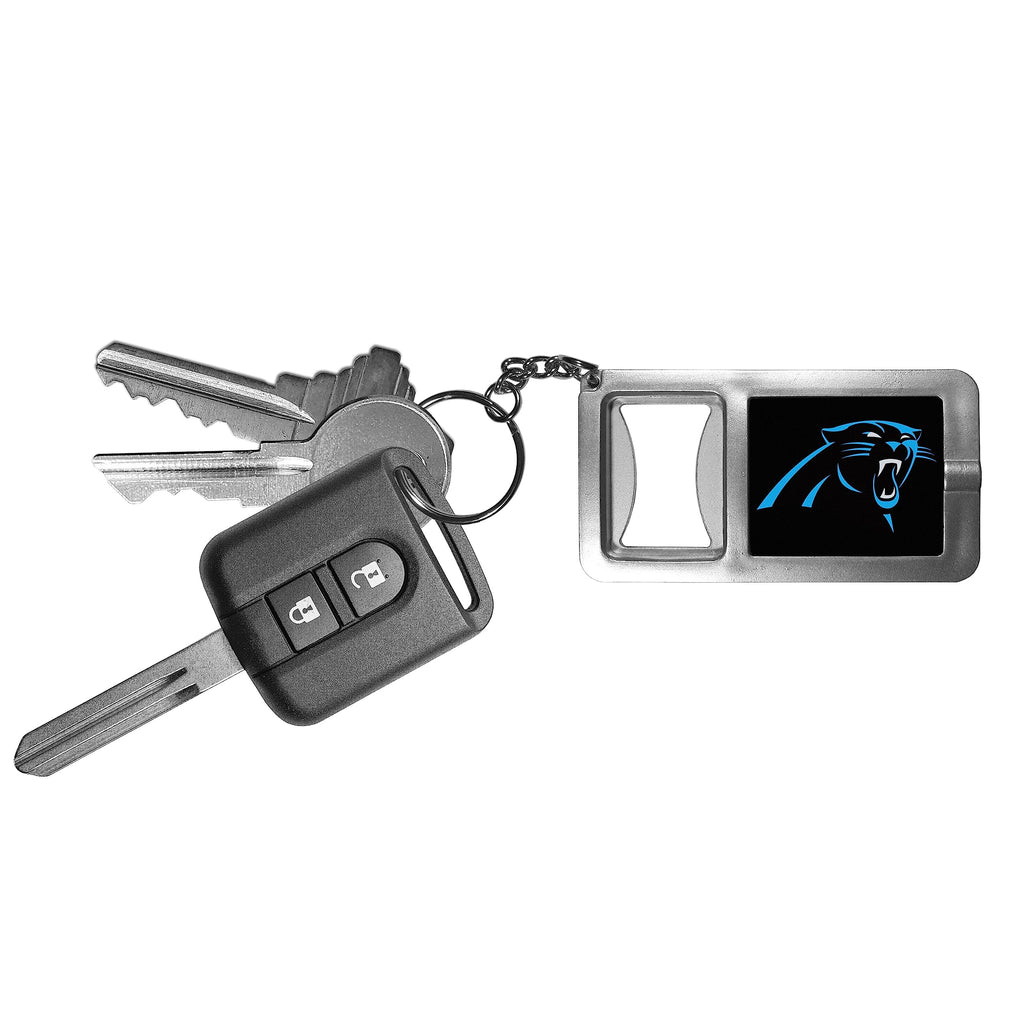 NFL Siskiyou Sports Fan Shop Carolina Panthers Flashlight Key Chain with Bottle Opener One Size Black