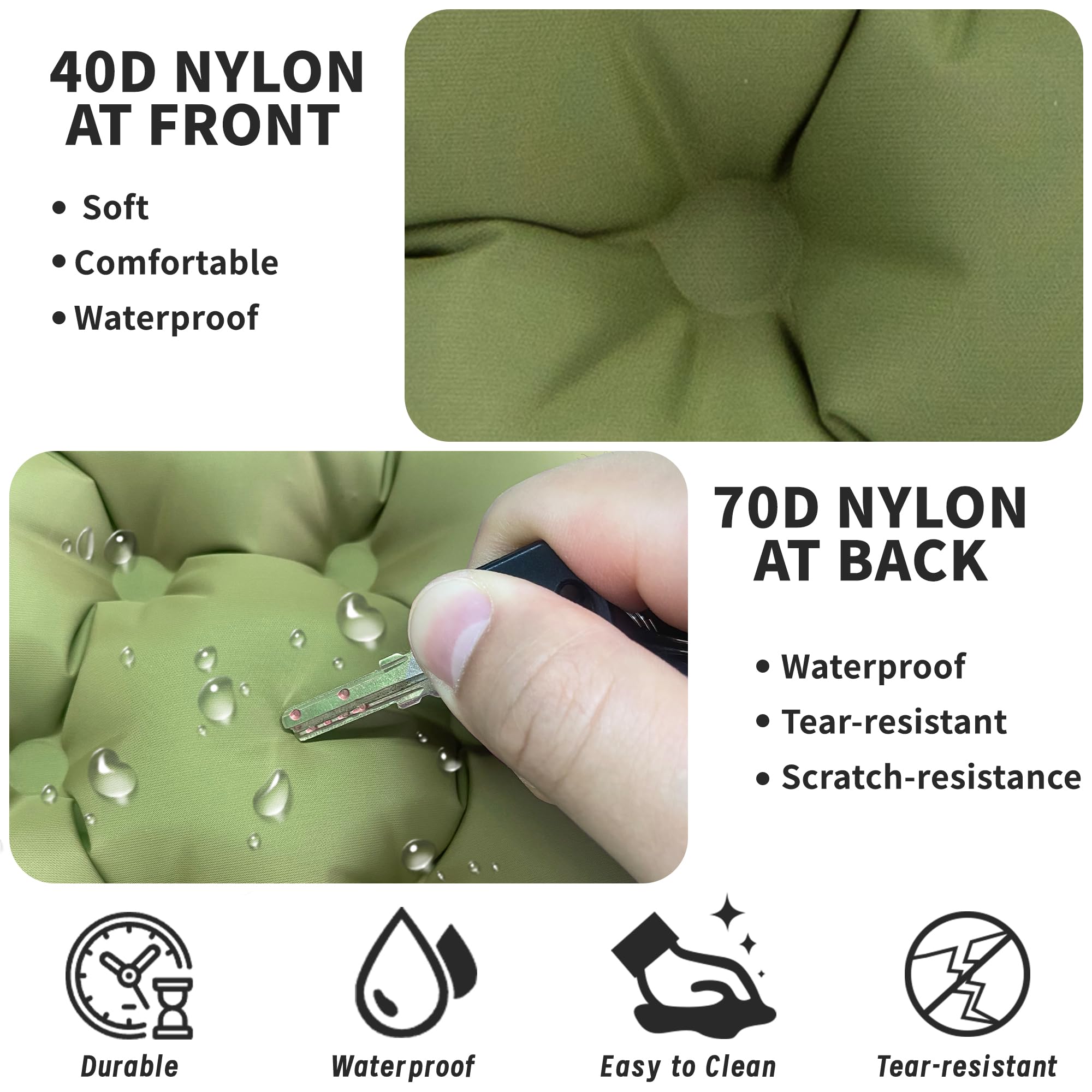 Eulant Lightweight Inflatable Seat Cushion Waterproof Air Cushion,Portable Travel Cushions Suitable For Camping Hiking Climbing