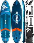 Flypark 10'8/11'X35'' Fishing&Family Stable Inflatable Paddle Boards, Extra Wide Sup Paddleboard Inflatable, 430Lb/3 People, Sta