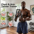 Mymus Twister Pro, Hydraulic Power Chest Press Machine, All-in-One Adjustable Hydraulic Arm Exerciser Twister Bar, 22-440lbs, 2-
