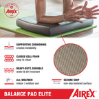 Airex Elite Home Gym Physical Therapy Workout Yoga Exercise Foam Balance Pad With Waterproof And Tear Proof Design For Stretchin