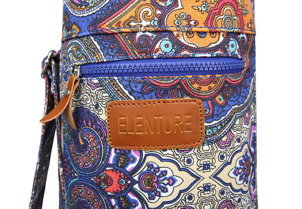 Elenture Yoga Mat Bag For Women & Men,Travel Yoga Gym Bag For 1/4'' 1/3'' Thick Exercise Yoga Mat, Full-Zip Yoga Mat Carrier Bag