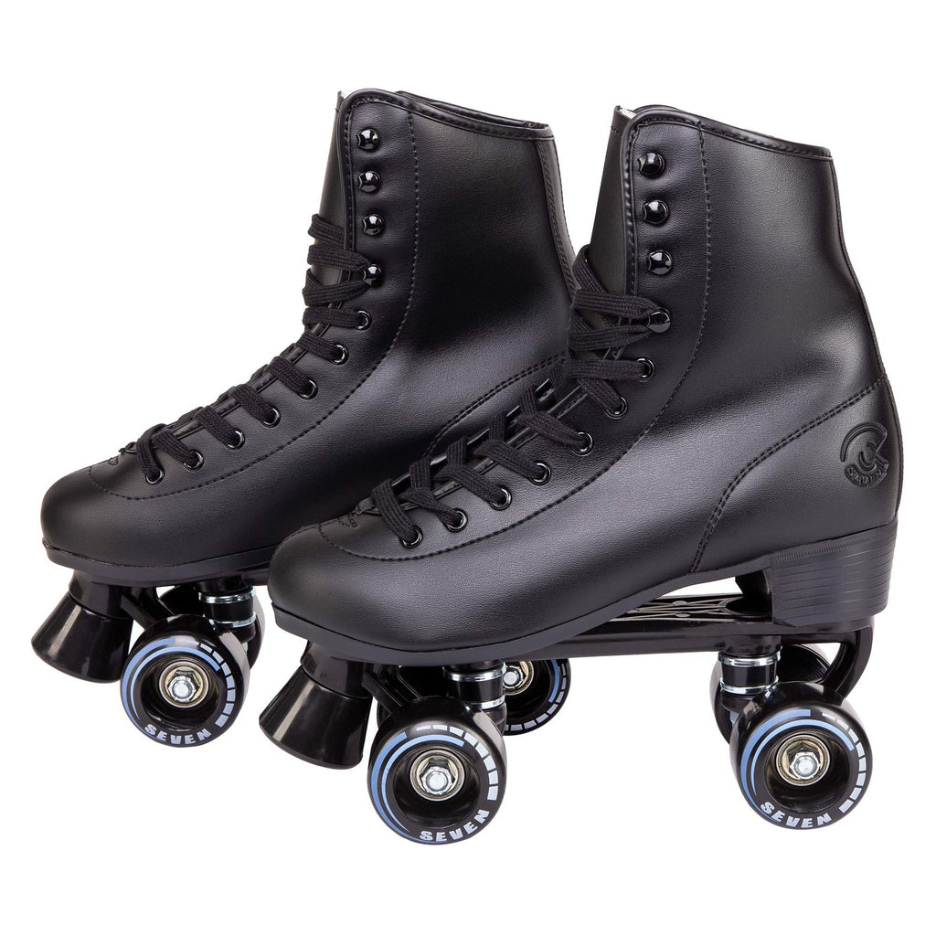 C Seven C7Skates Quad Roller Skates | Retro Design (Black, Women'S 11 / Men'S 10)