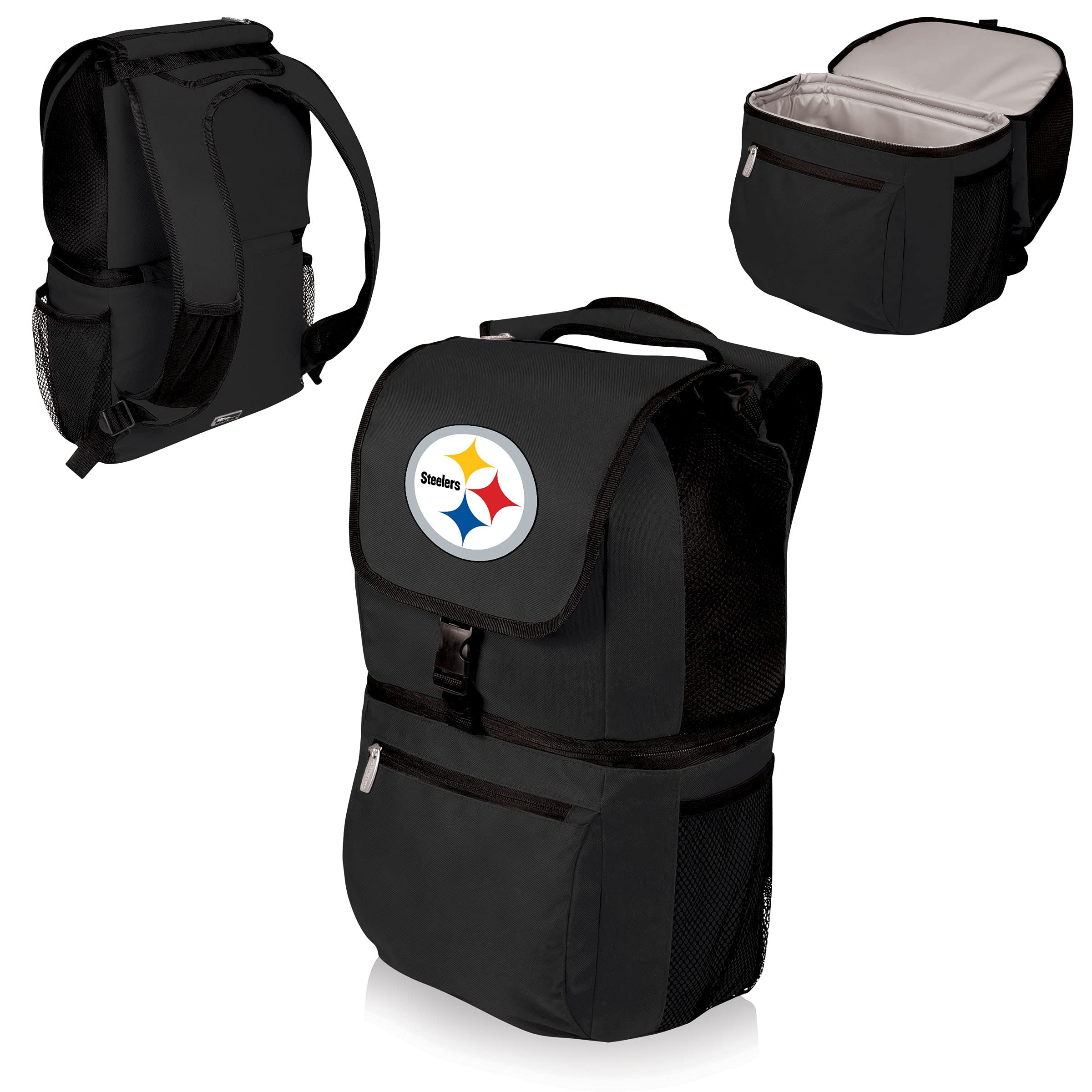 Black Pittsburgh Steelers Zuma Cooler Backpack