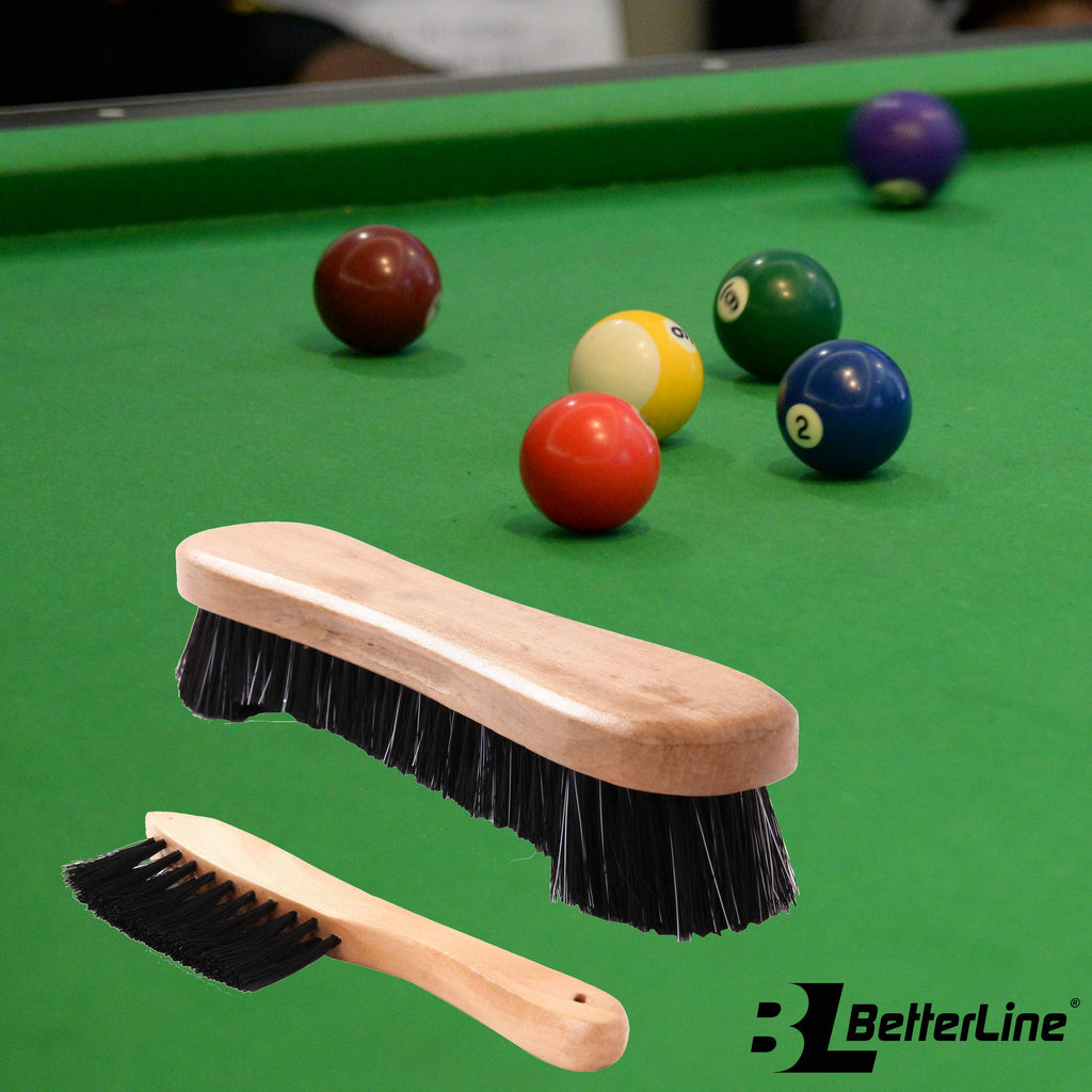 Billiard Pool Table Brushes For Rail Cleaning - Bonus Cue Chalk Cubes And Pool Table Spot Dot Stickers
