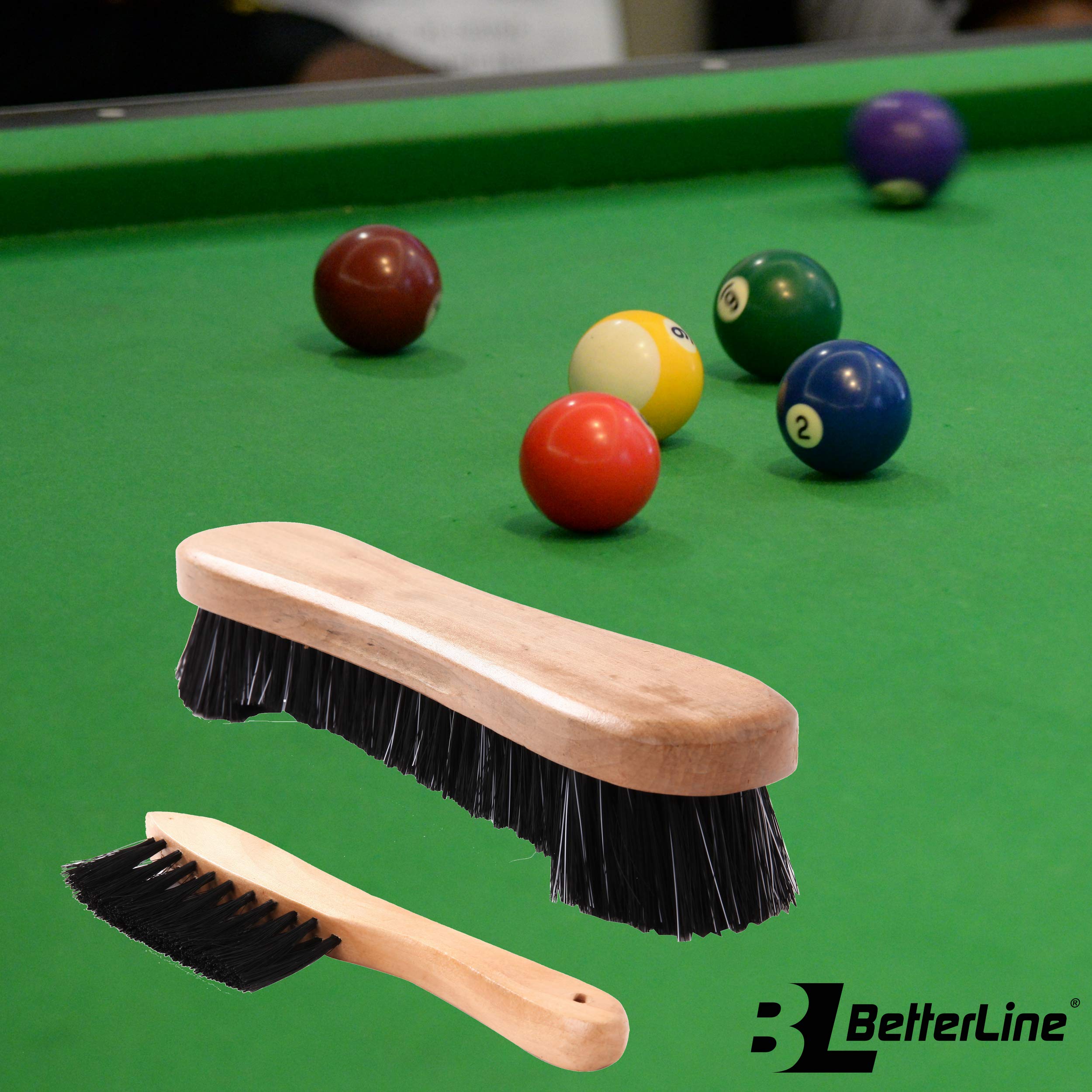 Billiard Pool Table Brushes For Rail Cleaning - Bonus Cue Chalk Cubes And Pool Table Spot Dot Stickers