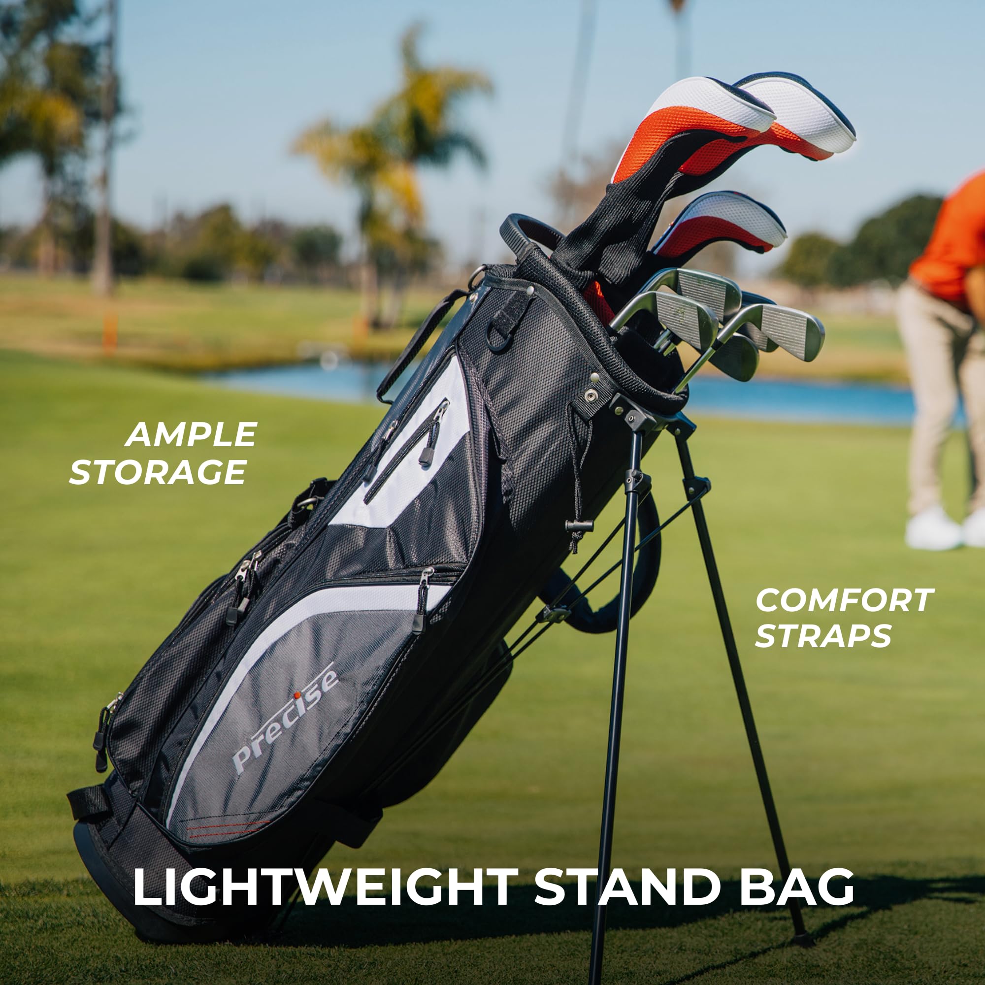 Top Line Men'S Right Handed M5 Golf Club Set , Set Includes Driver, Wood, Hybrid, 5, 6, 7, 8, 9, Pw Stainless Steel Irons With T