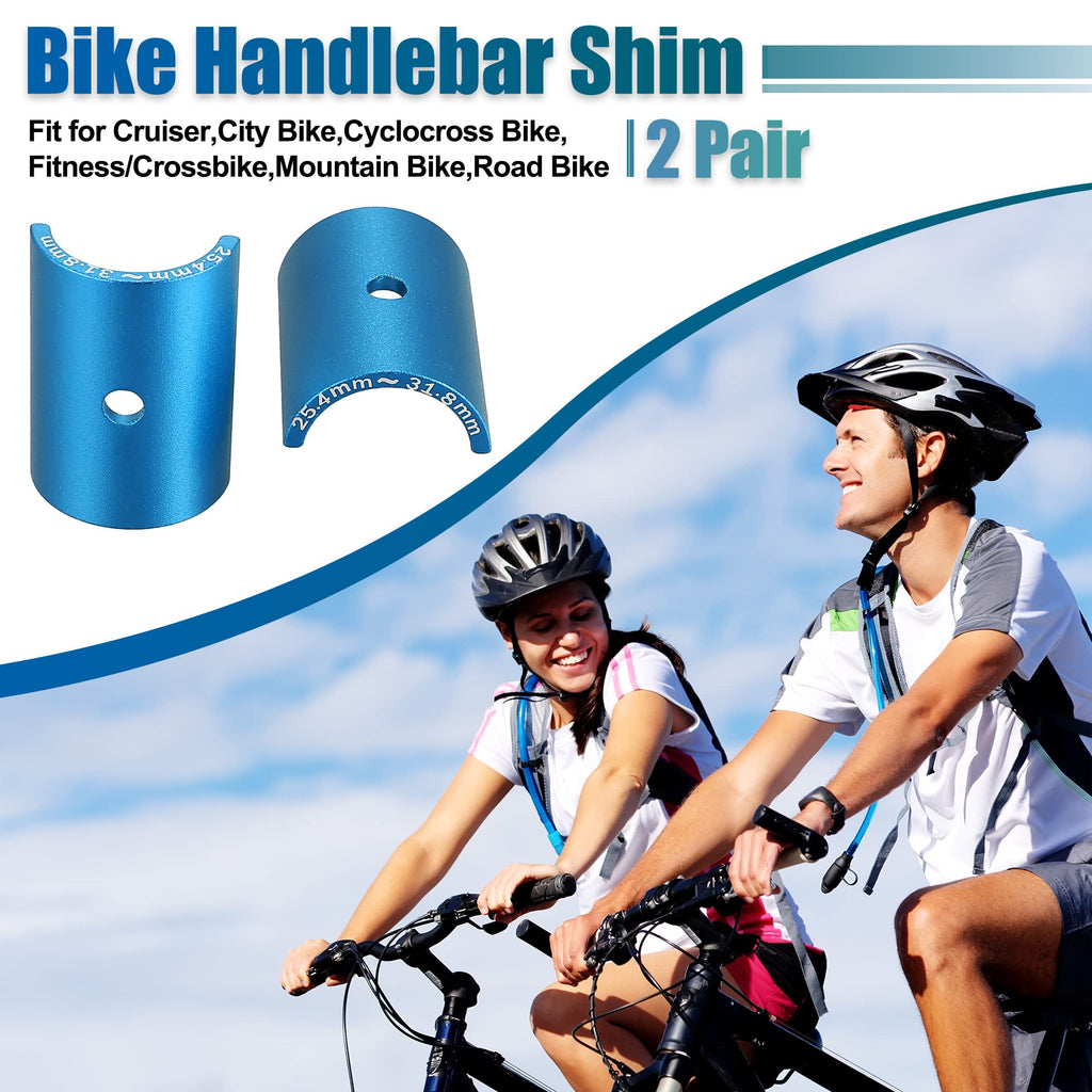 X Autohaux 2 Pair Bike Handlebar Shim 25.4 To 31.8Mm Shim Bicycle Handlebar Stem Shim Adapter Size Reducer Sleeve Spacers Clamp