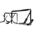 Nhl Mini Hockey Goal Set Of 2 - Black - Includes Mini Hockey Goals, 4 Hockey Sticks, 2 Goalie Sticks, And 4 Foam Hockey Balls