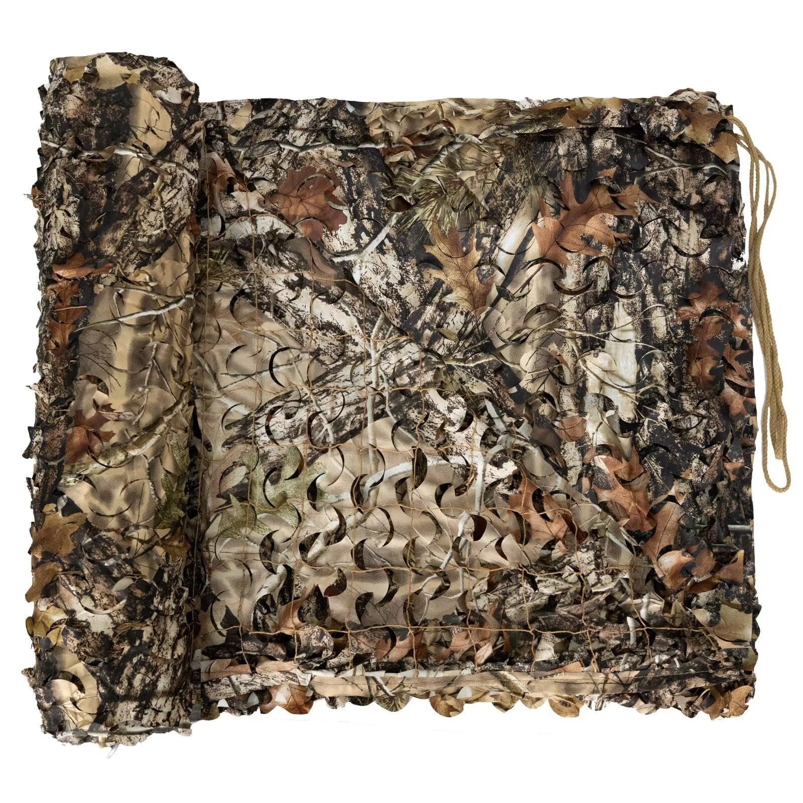 Loogu Camo Netting, 3D Bionic Tree Camouflage Netting Blind Material For Hunting Covering Party Decoration - 6.5 X 6.5 Feet
