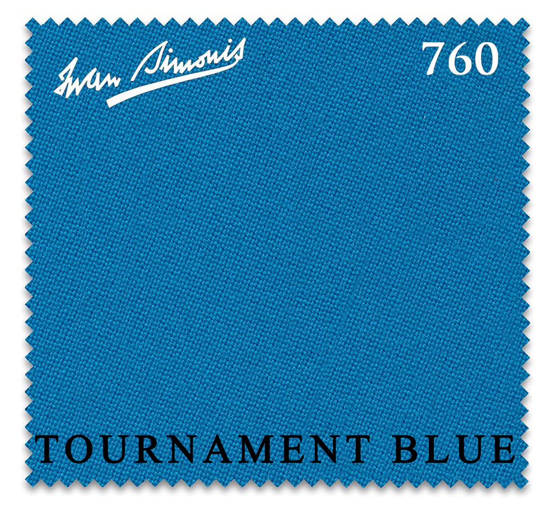 Simonis 760 Billiard Pool Table Cloth - Pre-Cut Rails - Authorized Dealer (Tournament Blue, 8 ft)