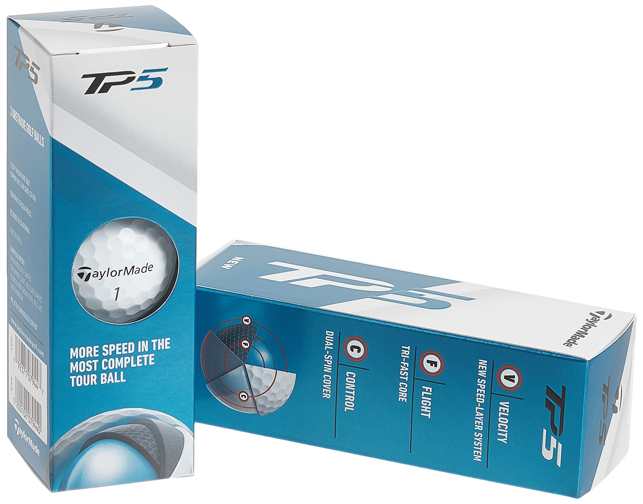 Taylormade Tp5 Golf Balls (One Dozen), White, Large