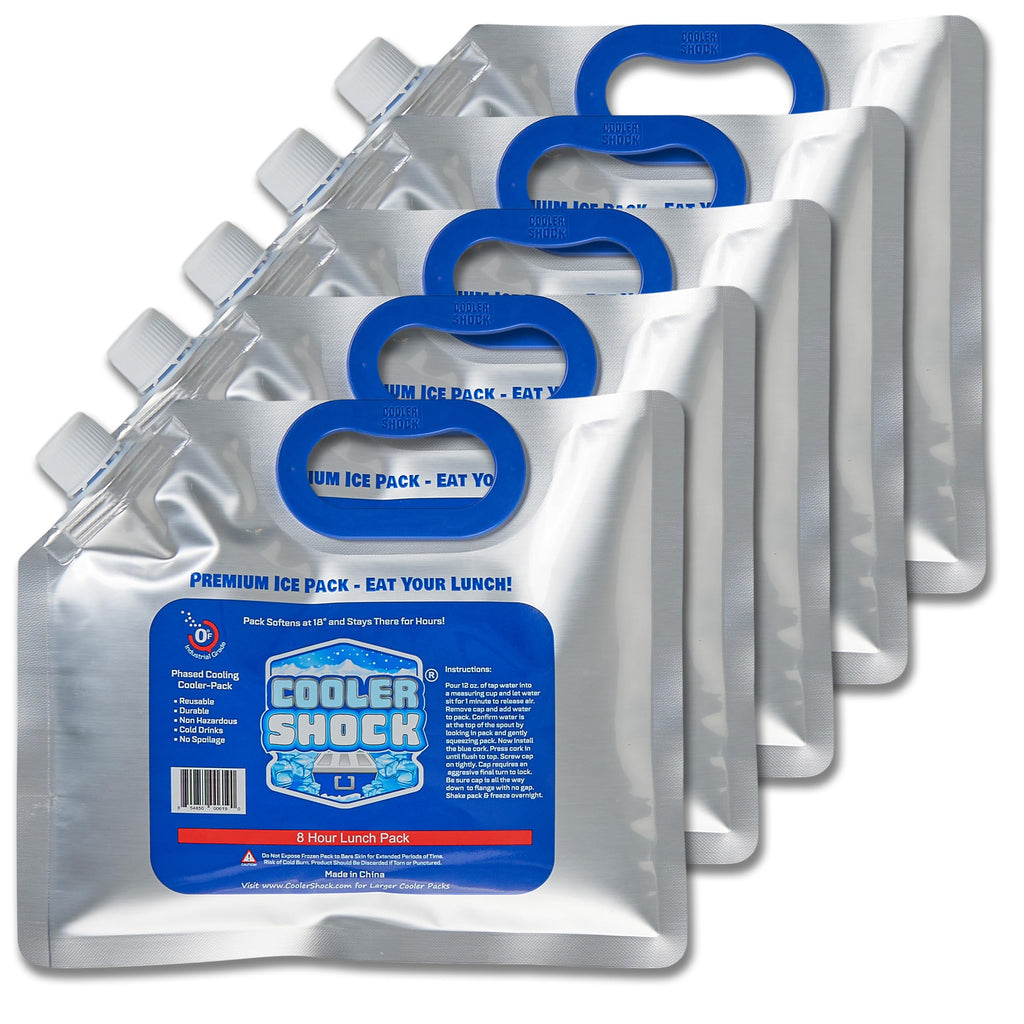 Cooler Shock Reusable Ice Packs For Cooler, 8.5X7.5 - Long Lasting Cold Freezer Packs For Coolers And Lunch Boxes - Cooler Ice P