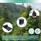 Sailortenx 60 Portable Toilet Bags 100% Compostable 8 Gallon Camping Toilet Bags Use With 5 Gallon Bucket Toilet Waste Bags, Dis