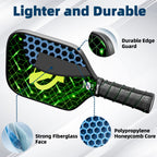 Yillog Pickleball Paddles, Usapa Approved, Set Of 4, Fiberglass Surface Pickleball Set, 4 Pickleball Balls, 4 Cooling Towels, Pi